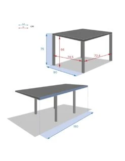 Table De Jardin Piazza Graphite Extensible 8 Places - Aluminium -Biohors Boutique table de jardin piazza graphite extensible 8 places aluminium 5