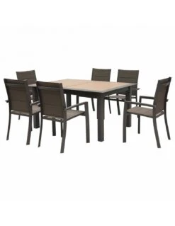 Table De Jardin Allure Extensible 10 Places - Aluminium Imprimé Effet Bois -Biohors Boutique table extensible allure 10 places aluminium imprime effet bois 1 4