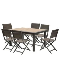 Table De Jardin Allure Extensible 10 Places - Aluminium Imprimé Effet Bois -Biohors Boutique table extensible allure 10 places aluminium imprime effet bois 1 7