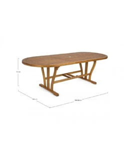 Table Ovale Extensible Acacia Noémi 180/240 X 100cm -Biohors Boutique table ovale extensible acacia noemi 180240 x 100cm 1 5