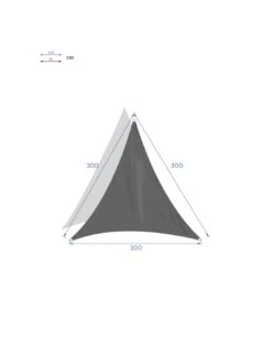Voile D'ombrage Curacao Triangulaire 3 X 3 X 3 M - Polyester - Blanc -Biohors Boutique voile d ombrage curacao triangulaire 3 x 3 x 3 m polyester blanc 2
