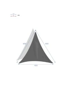 Voile D'ombrage Curacao Triangulaire 4 X 4 X 4 M - Blanc -Biohors Boutique voile d ombrage curacao triangulaire 4 x 4 x 4 m blanc 3